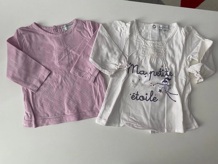 Lot t-shirt manche longue 6 mois
