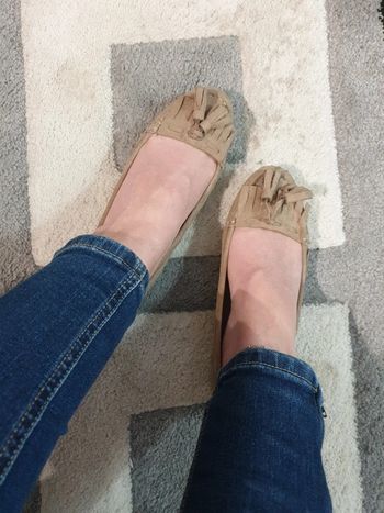Ballerines daim pompons