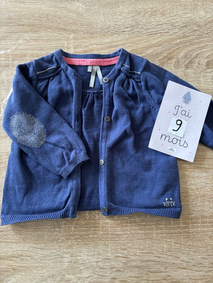 Gilet bleu paillettes Orchestra t.9m