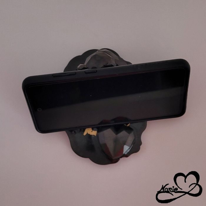 Support de téléphone Nounours Noir et Doré - photo numéro 4