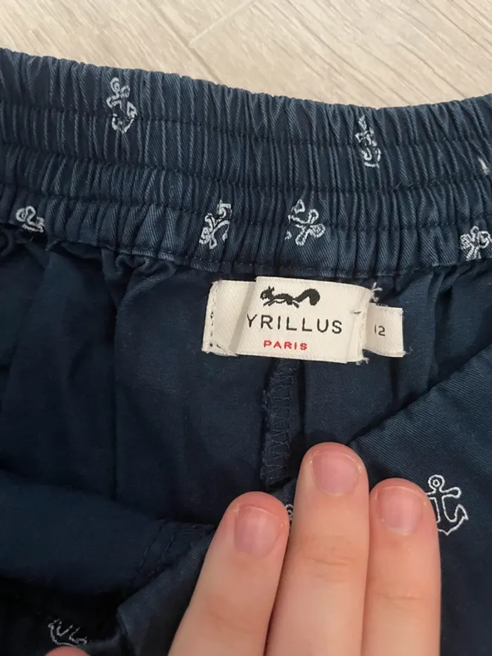 Short Bleu marine motif ancre Fille Cyrillus - photo numéro 3