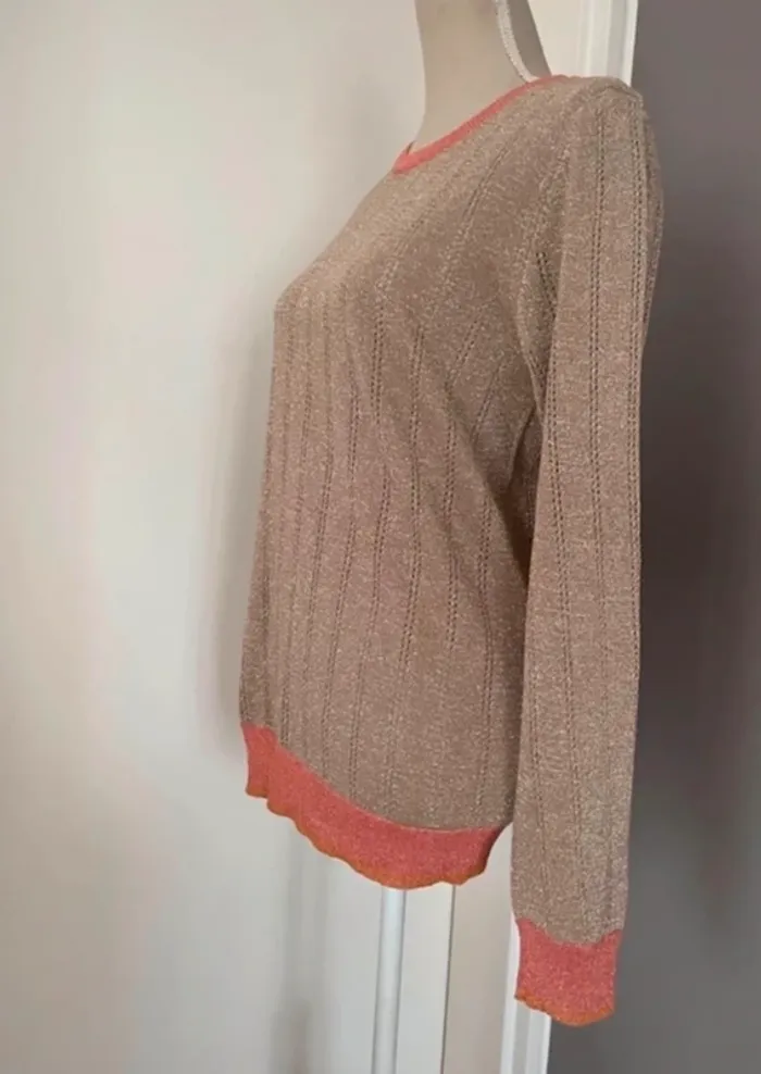 Hod pull doré, pailletée, femme, taille L/40 - photo numéro 4