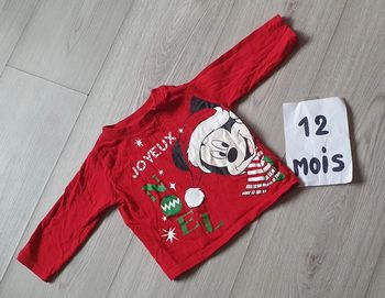Maillot t-shirt 12mois garçon Disney baby
Mickey rouge Noël 🎅