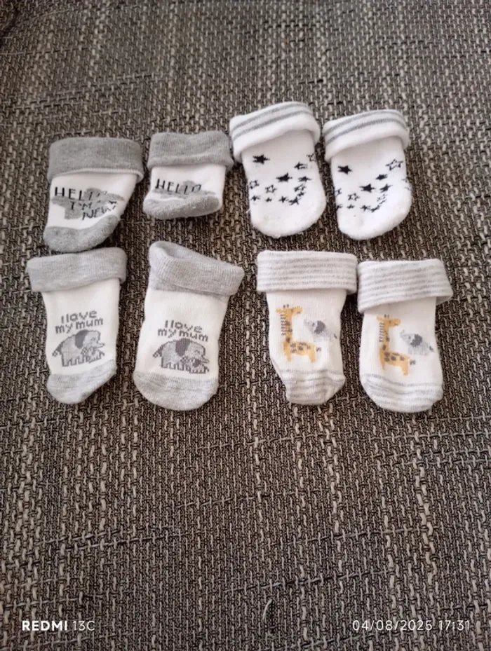 9 paire de chaussette nouveau-né - photo numéro 4