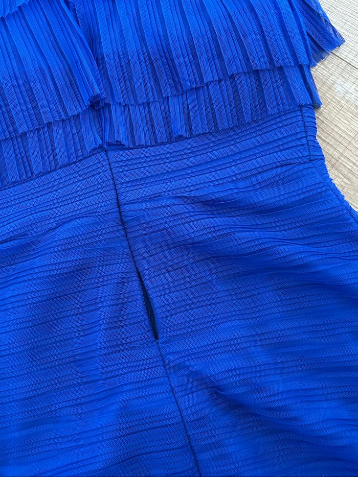 Robe bleue neuve avec volants Morgan taille S (valeur 85€) fermeture cassée - photo numéro 8