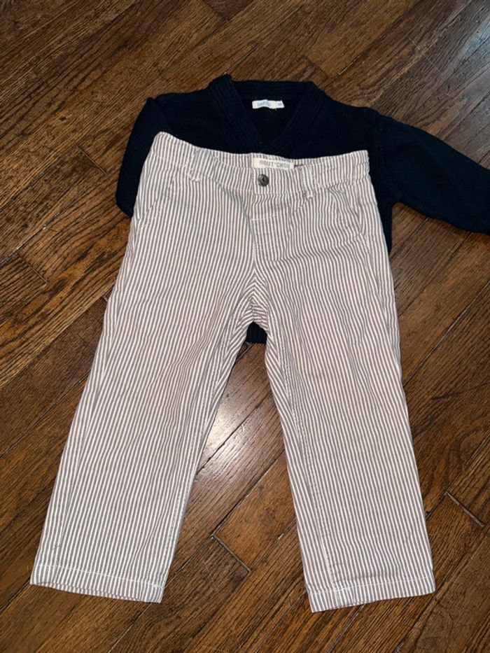 Gilet maille et pantalon Bout’chou  18 mois - photo numéro 3