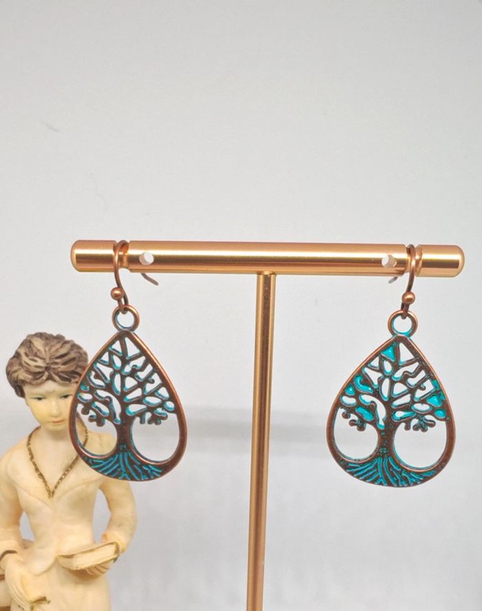 Boucles d'oreilles arbre de vie