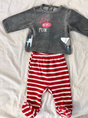 Pyjama velours 2 pièces bébé