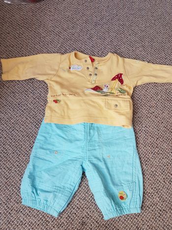 Ensemble léger 3 mois absorba jaune et turquoise