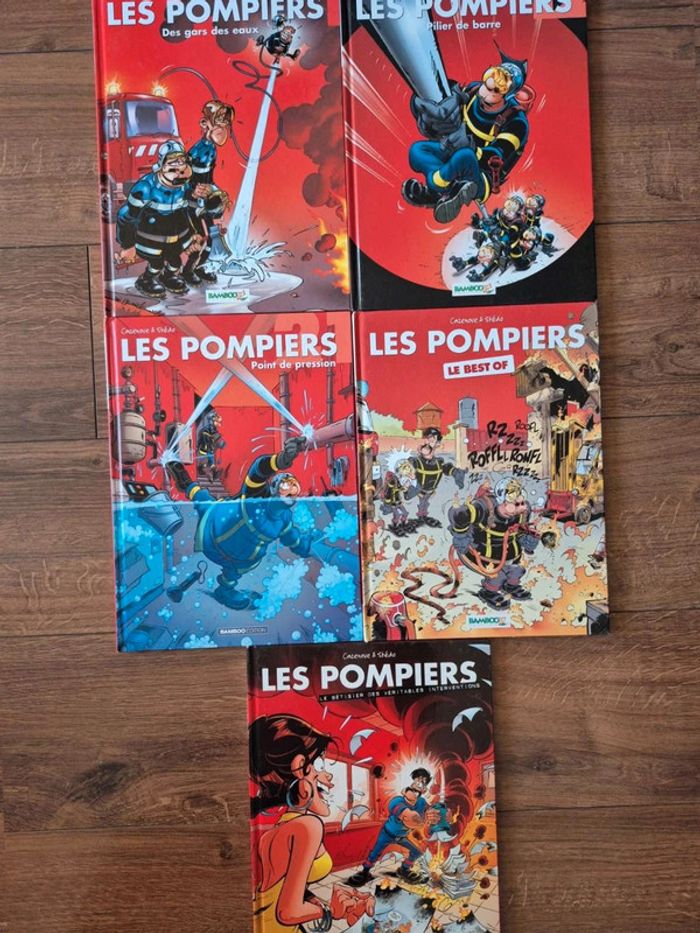 Lot de 5 bandes dessinées Les pompiers