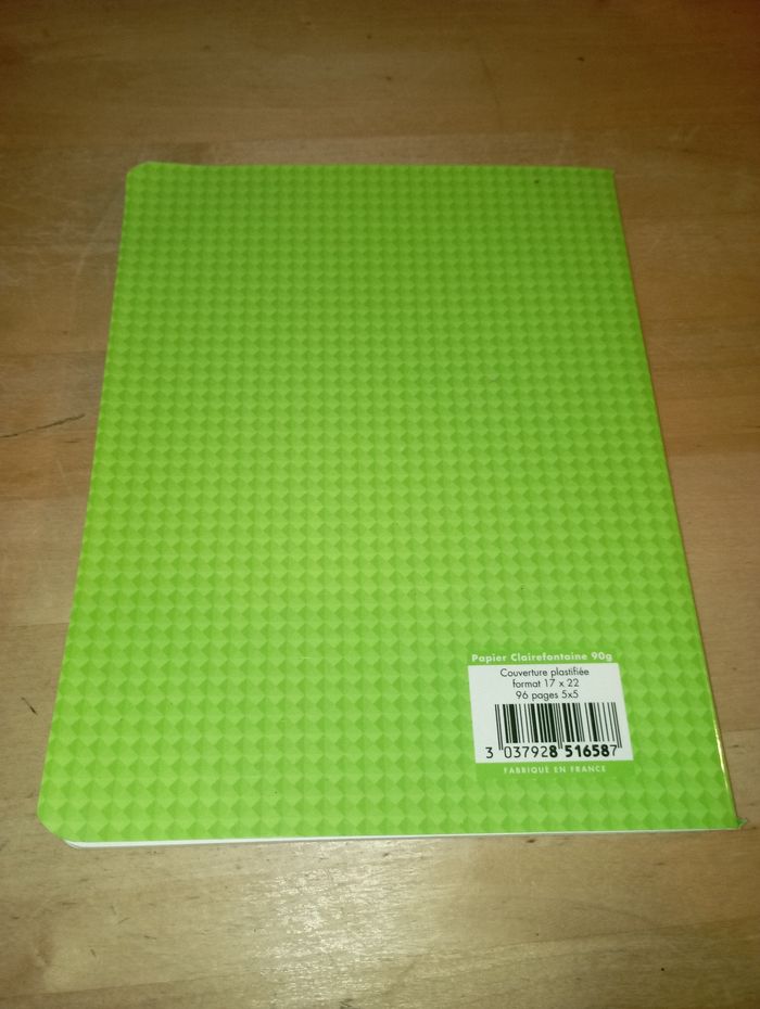 Cahier petit carreaux - photo numéro 2