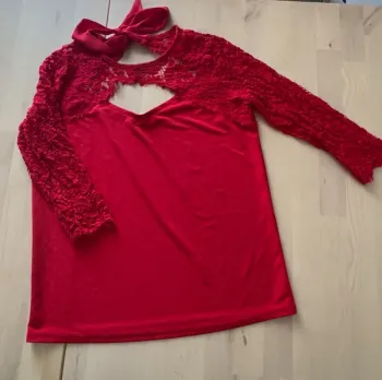Top rouge manches 3/4 Morgan L