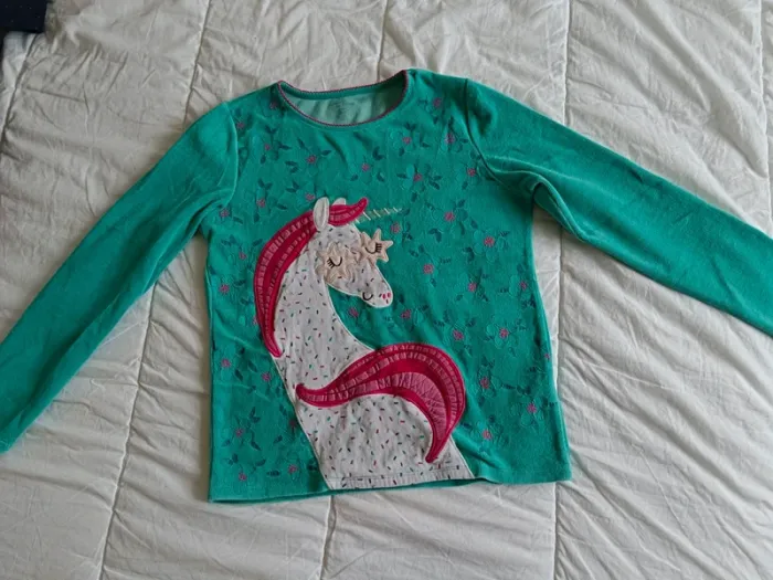 Pyjama velours licorne DPAM 10 ans - photo numéro 2