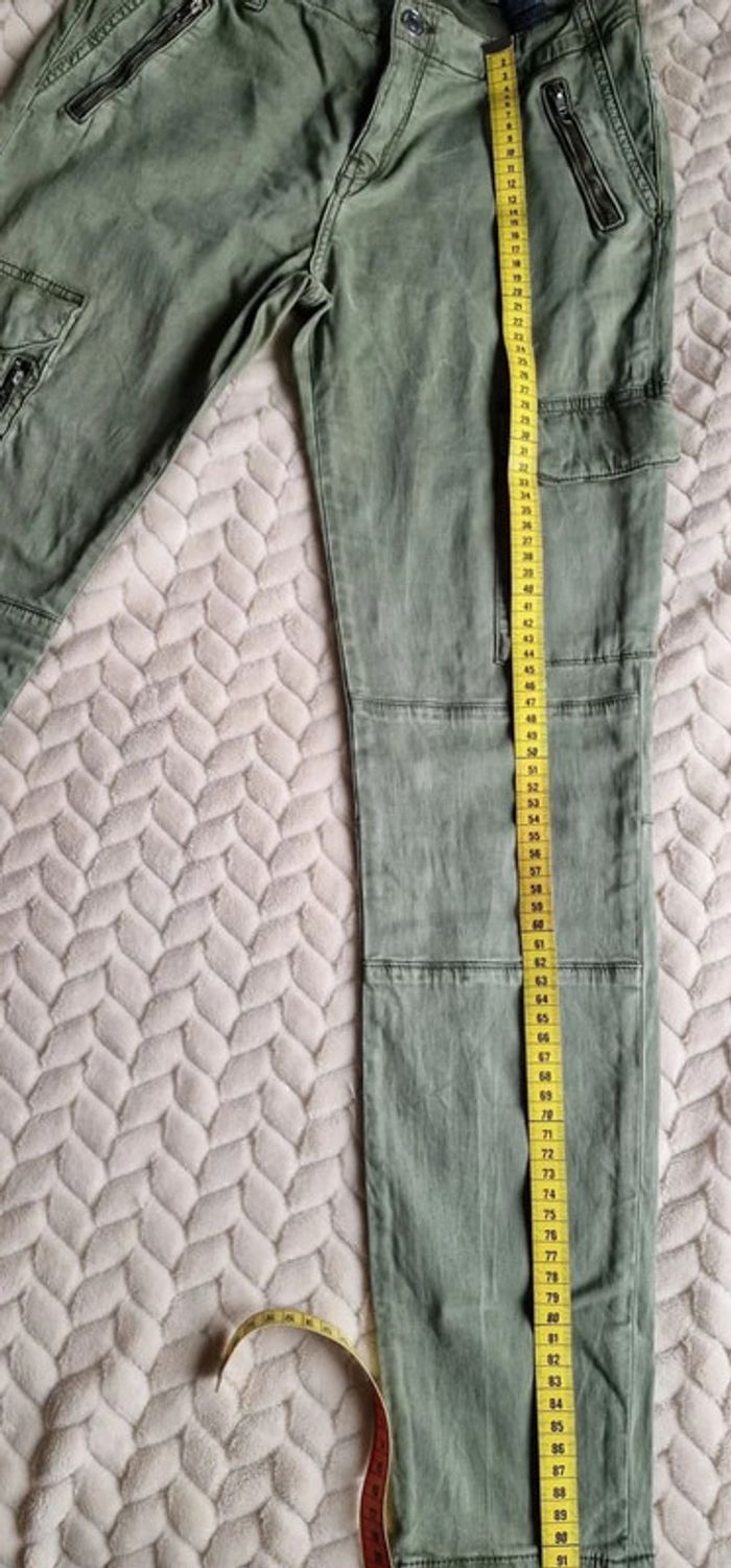 Pantalon skinny à poches Zara kaki taille M ou 38 en lyocell - photo numéro 8