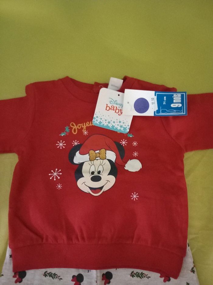 Ensemble 2 pièces Minnie Noël 9 mois - photo numéro 2