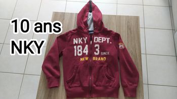 Sweat zippé à capuche 10 ans NKY