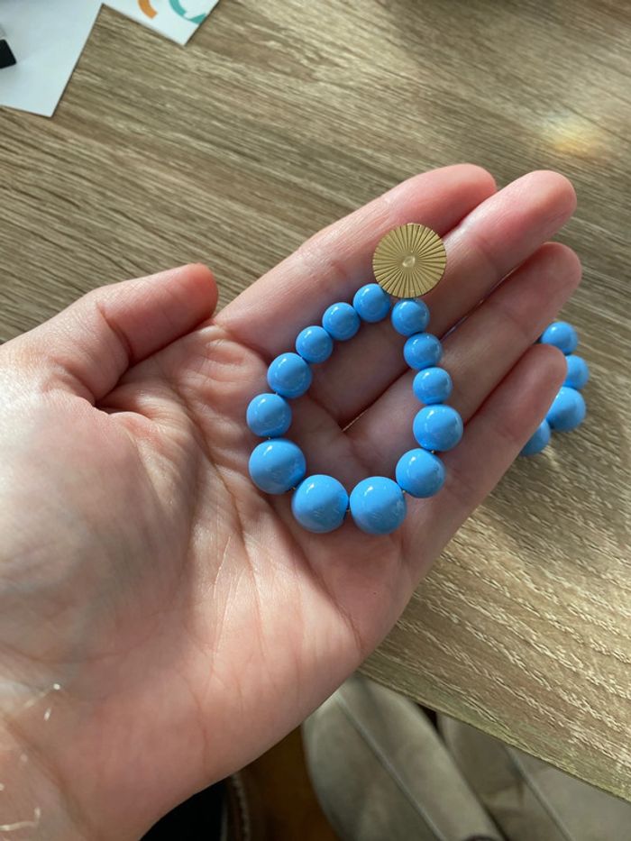 Boucles d’oreilles bleu - photo numéro 2