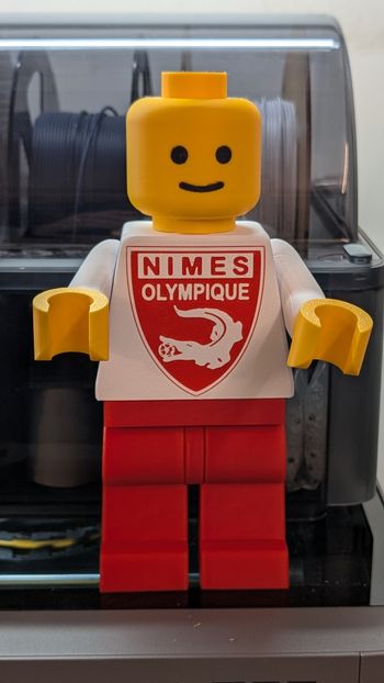 Figurine homme brique - Nîmes Olympique 1970 (ancien logo)