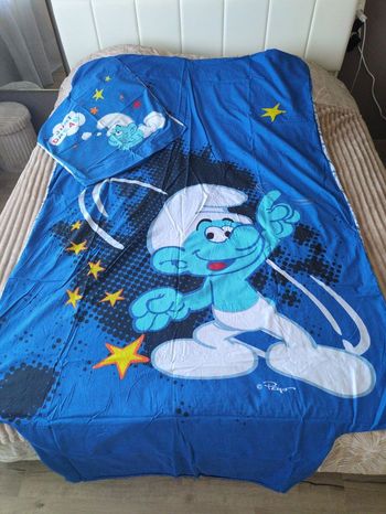 Ensemble housse de couette Schtroumpf