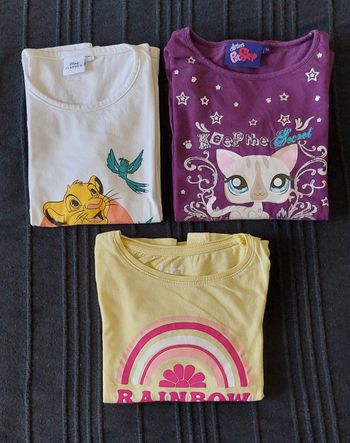 3 Tee-shirt manches longues avec motifs