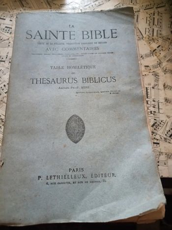 Sainte Bible Thésaurus Biblicus 1883