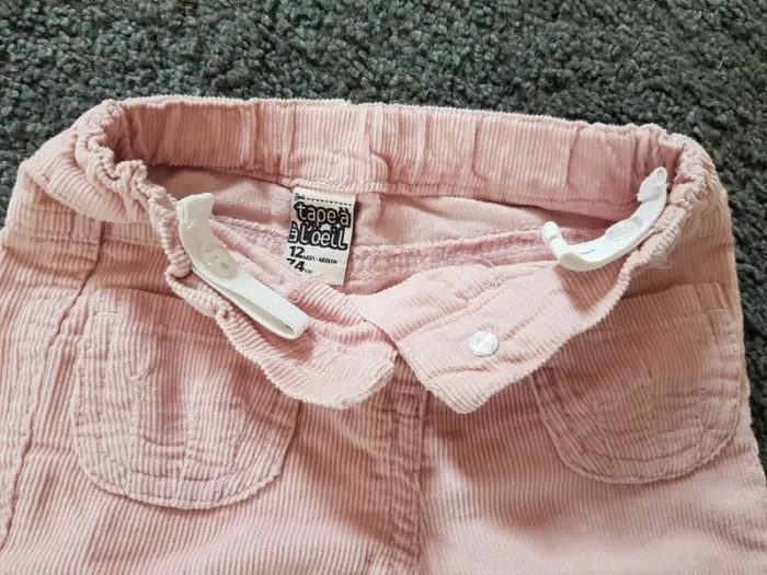 Pantalon velours rose, Tape à l oeil 1 an - photo numéro 2