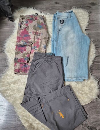 Lot de 3 bermudas et pantacourts garçon T. 12 ans