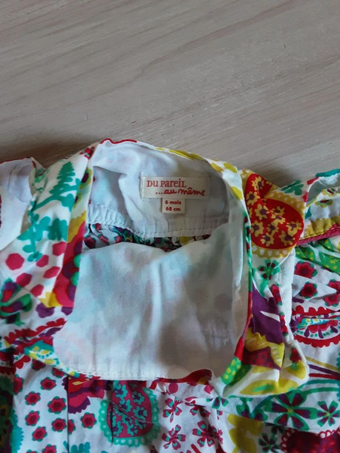 Robe été 100% coton T. 6 mois - photo numéro 2
