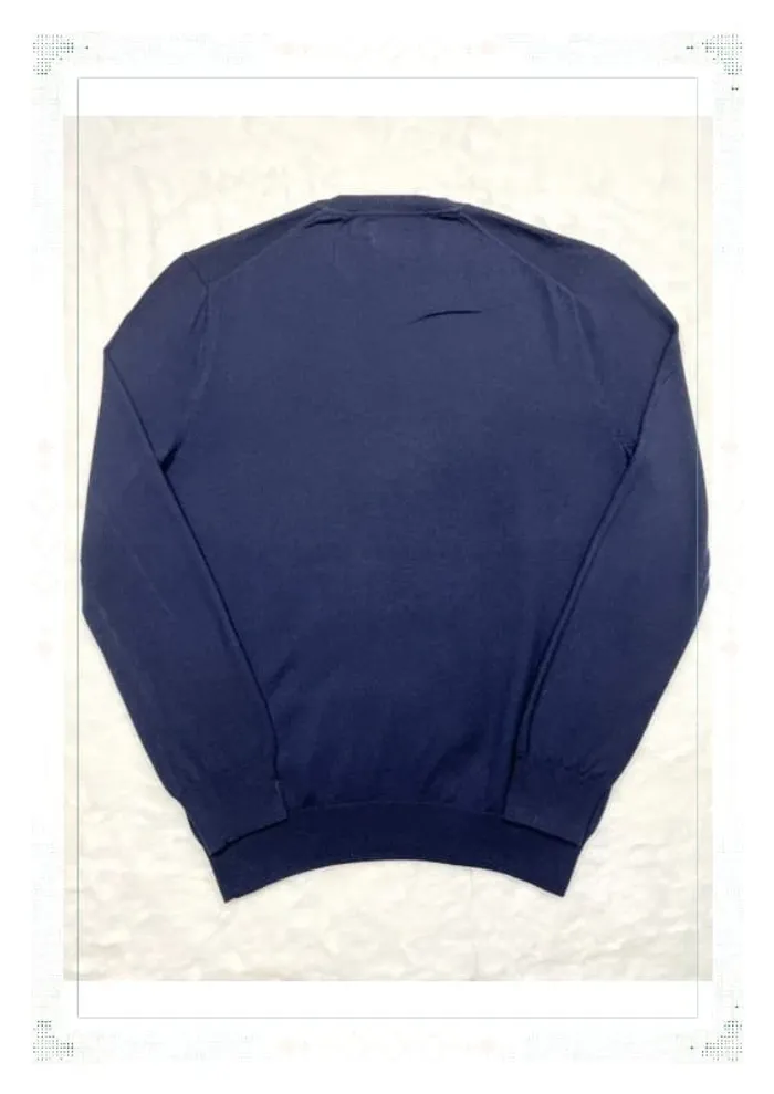 Ralph Lauren pull homme laine mérinos bleu marine col rond taille M - photo numéro 3