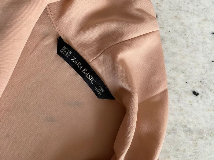 Blouse fluide col châle saumon Zara XS - photo numéro 6