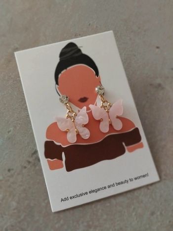 Boucles d'oreilles pendantes papillons