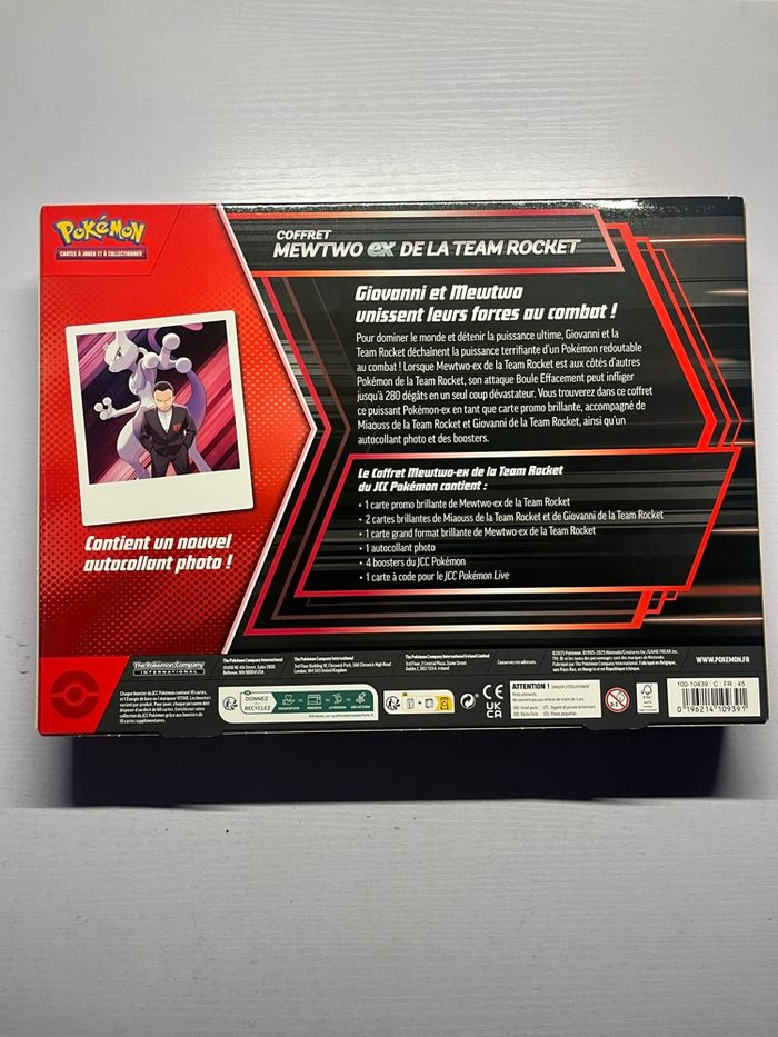 Coffret mewtwo ex de la team rocket - photo numéro 4