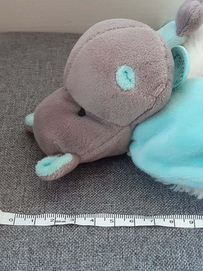 Peluche / doudou Baby Nat : Hippopotame Bleu et blanc - photo numéro 14