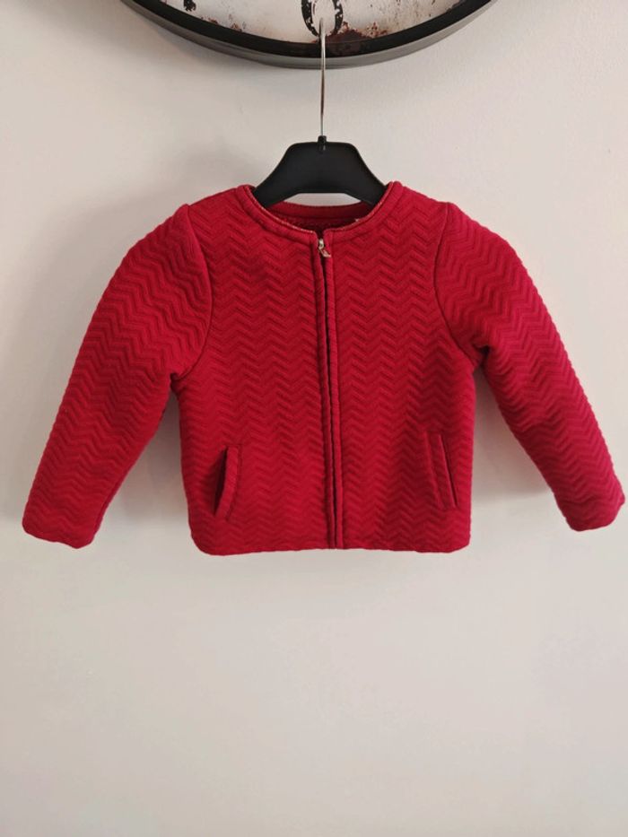 Gilet rose fushia épais 3 ans