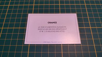 Carte chance taxe d'habitation jeu Monopoly Et si le Monopoly était inventé aujourd'hui #C22