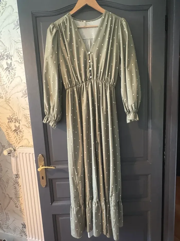 Robe verte à pois Hello Moon Shop - photo numéro 3