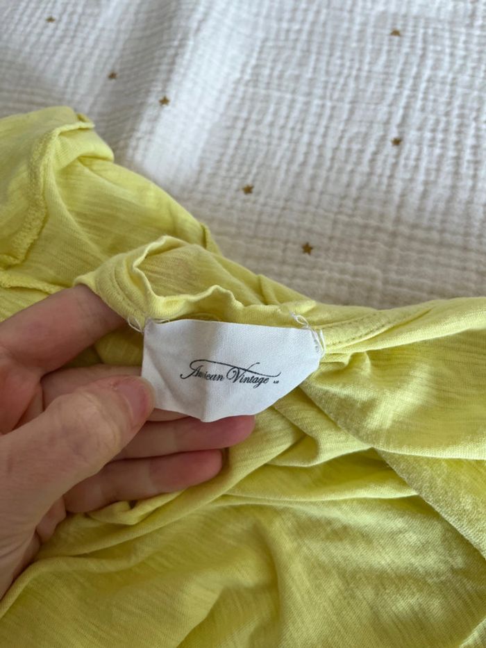 Tee shirt jaune - American Vintage - S - photo numéro 4