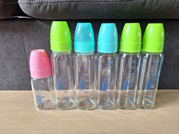 Lot de 6 biberons en verre