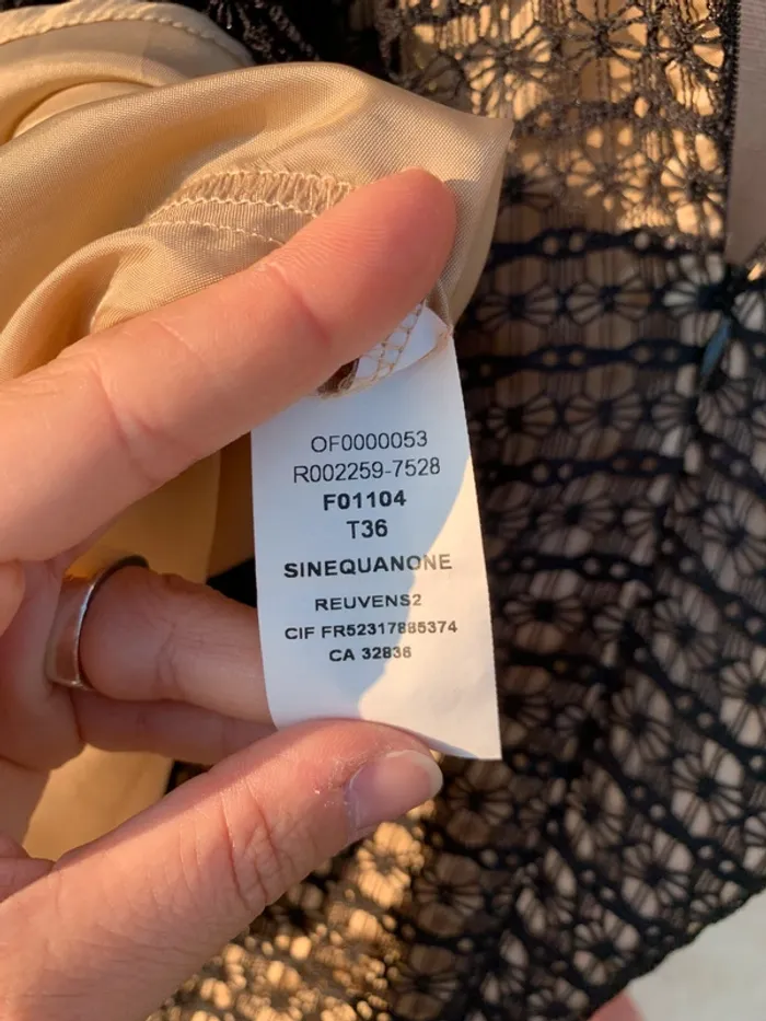 Robe Sinéquanone noire en dentelle taille S - photo numéro 20