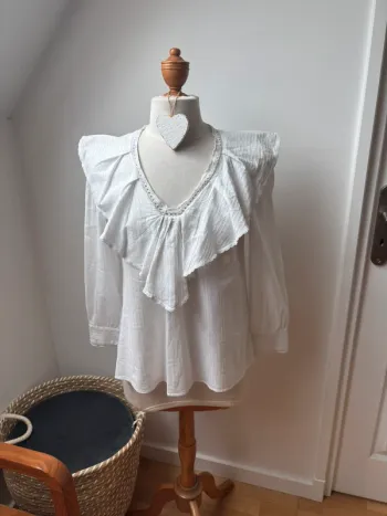 🤍 sublime blouse en coton blanc - Claudie Pierlot - T38