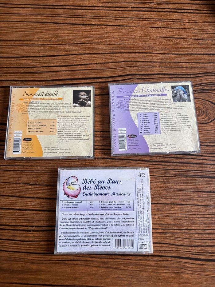 lot de 3 CD de « musique détente » pour bébé ou  enfant - photo numéro 2