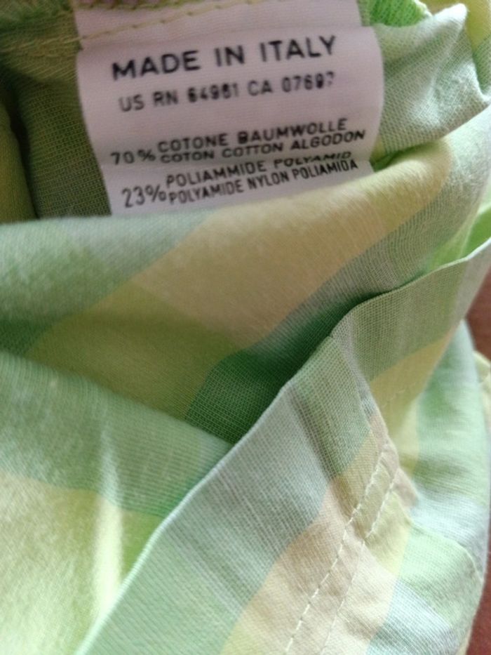 Robe vintage Benetton à carreaux verts - photo numéro 9