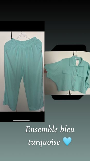 Ensemble bleu turquoise