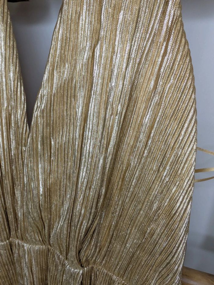 Robe longue dorée neuve Naf Naf - photo numéro 4