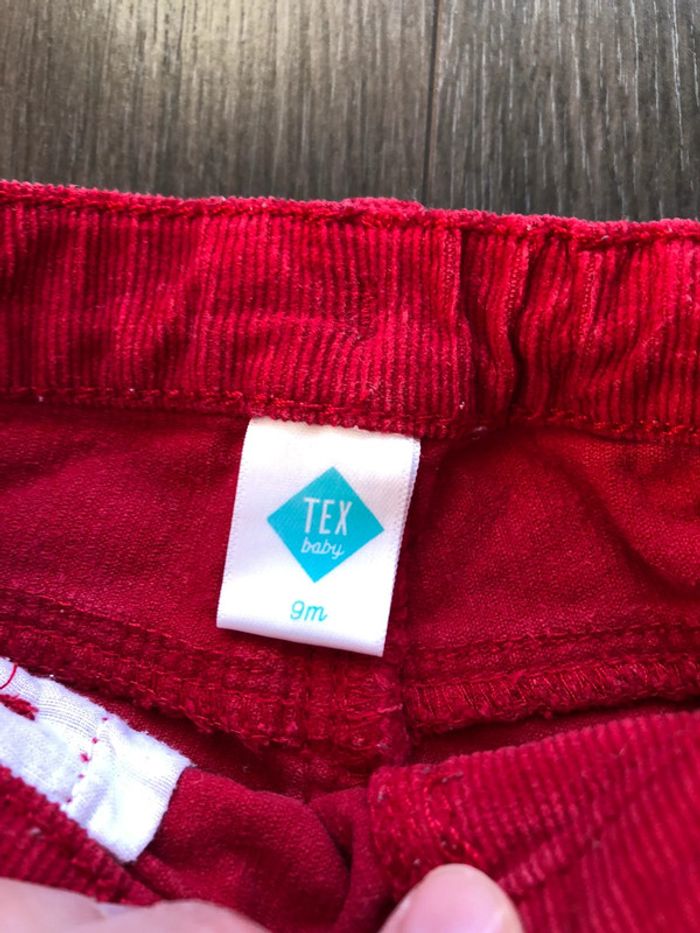 Lot 2 pantalons velours bébé 9 mois grands - photo numéro 4