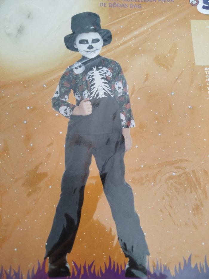 🎃 Déguisement squelette “Day of the Dead” – 
10-12 ans (146 cm) - photo numéro 3