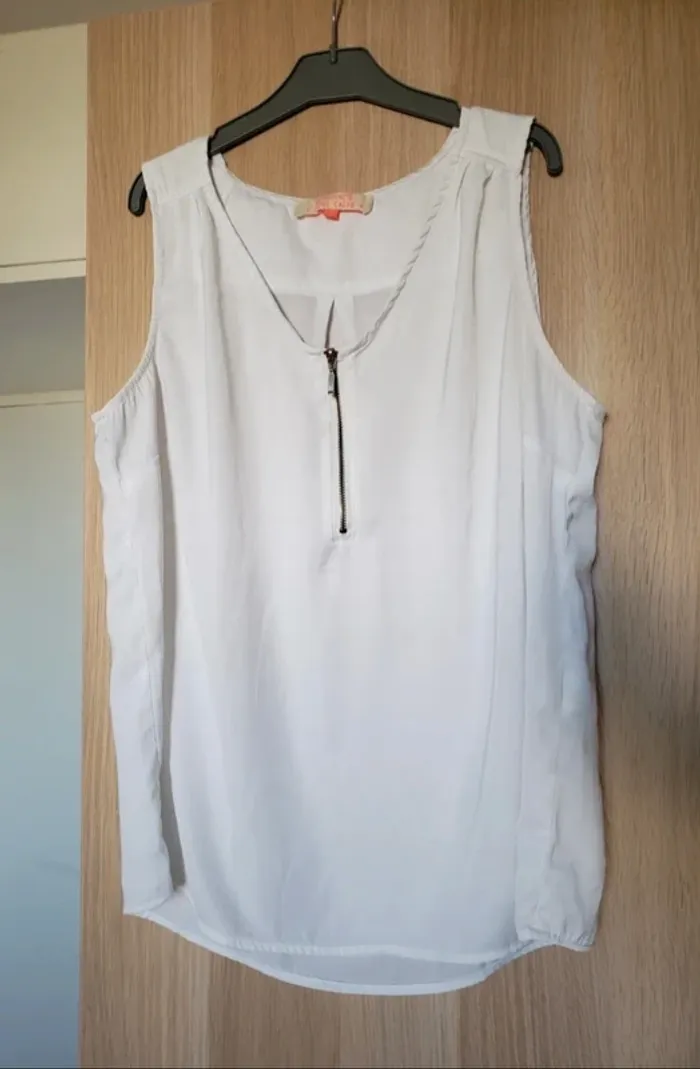 Blouse blanche manches courtes