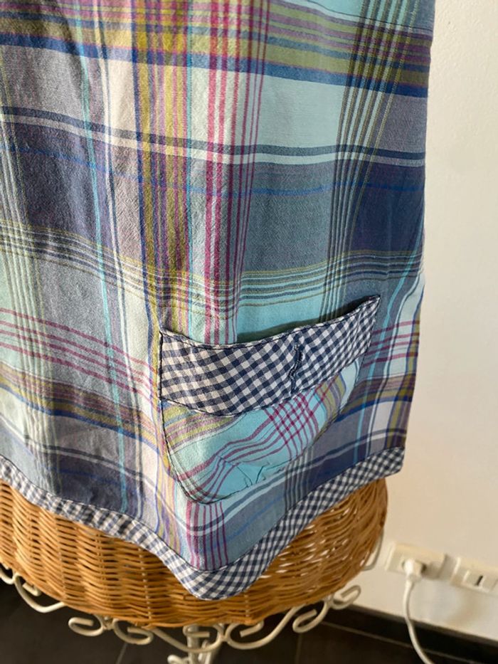 Blouse Camaïeu bleue à carreaux taille 40 - photo numéro 3