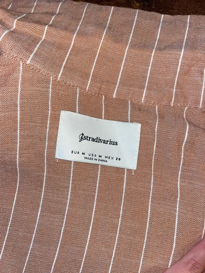 Blazer rayer rose et blanc stradivarius - photo numéro 3