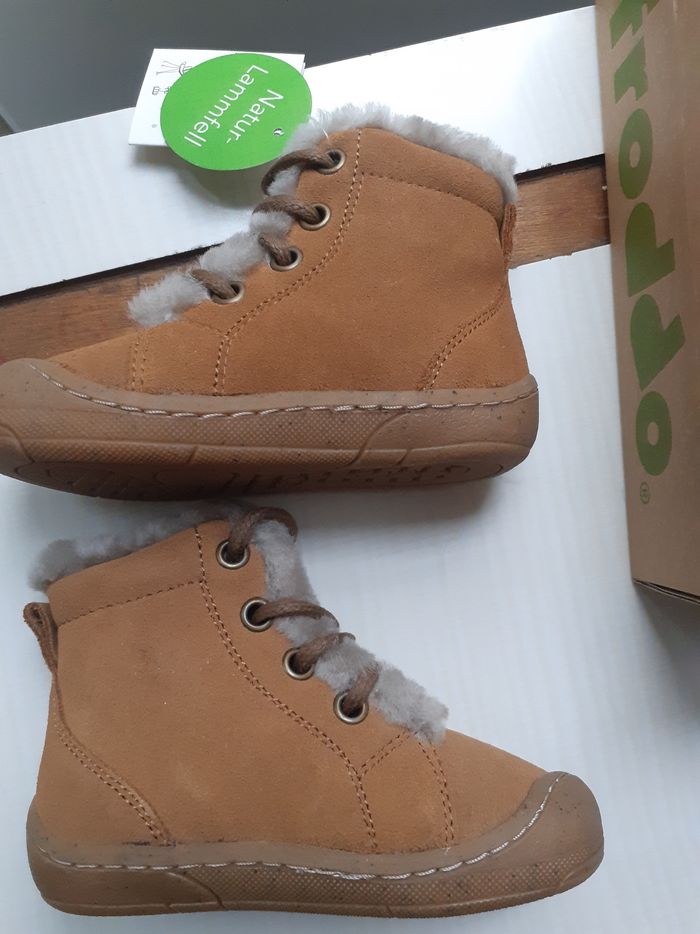 Bottines FRODFO NEUVES 21  cuir fourrées mouton - photo numéro 3